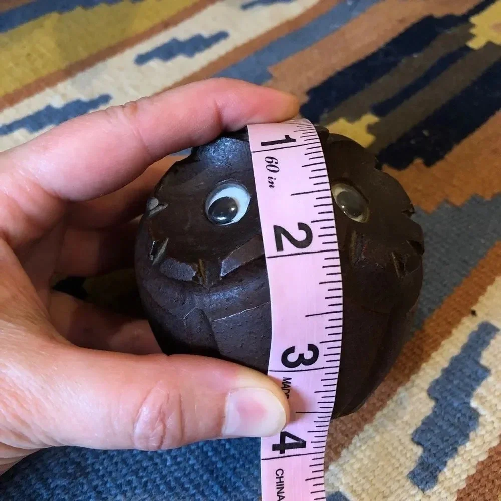 Vintage Googly Eyes Small Wooden‎ Owl Figurine